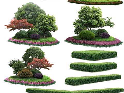 plant pile flowerbed shrub psd