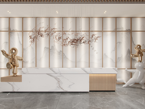 New Chinese Hotel Lobby Front Desk