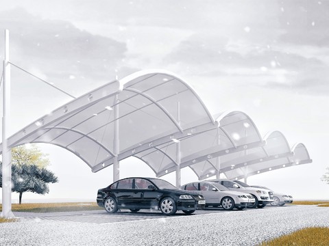 Modern membrane structure parking shed canopy awning