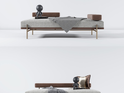 Modern fabric chaise longue