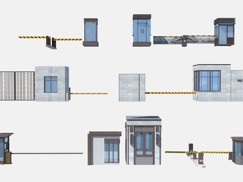 modern sentry box gate building