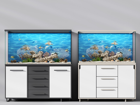 Modern aquarium aquarium combination