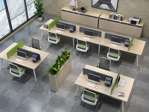 modern office desk and chair