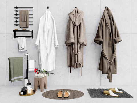 modern bathrobe bath towel bathroom combination