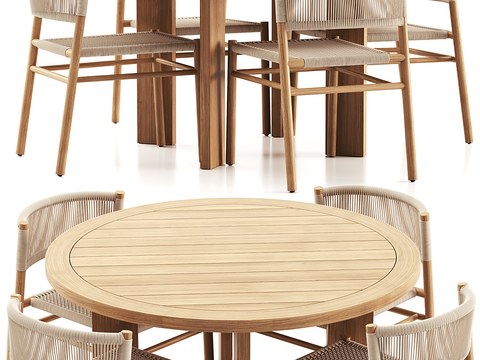 MISSANA rattan dining table and chairs