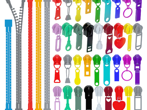 Modern clothing zipper accessories