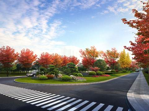 modern maple road bridge landscape psd