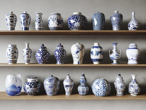 New Chinese-style Blue and White Porcelain Utensils