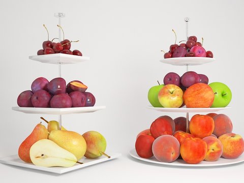 Modern fruit multi-layer fruit tray