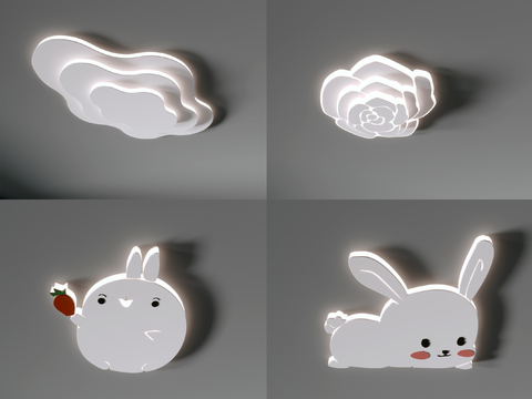 cartoon lamp rabbit lamp children ceiling lamp