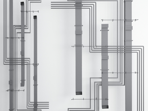 Modern air conditioning ventilation duct combination