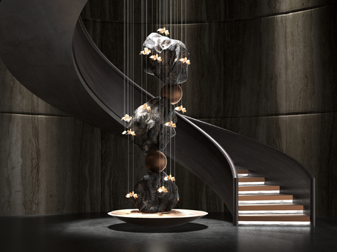 Modern Stairwell Sculpture