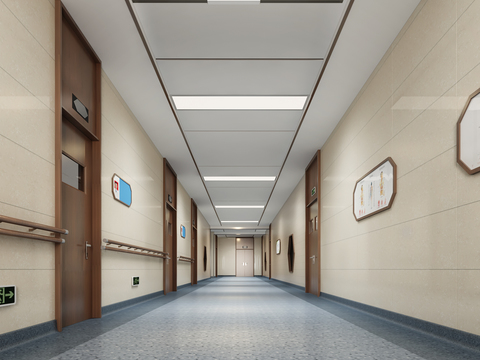 Modern Hospital Corridor