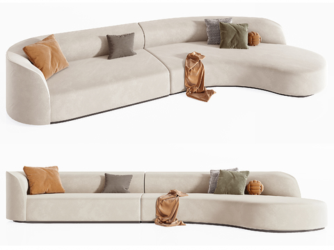 rugiano Cream Style curved sofa