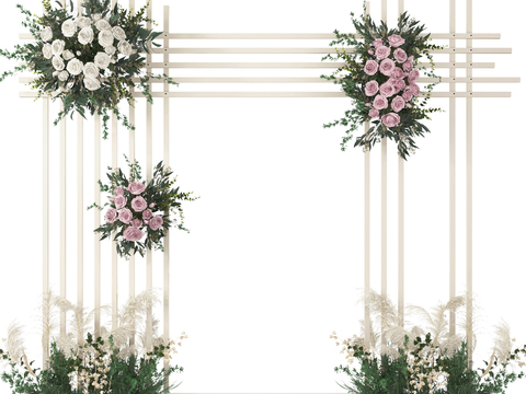 Modern Wedding Floriculture Photo Area