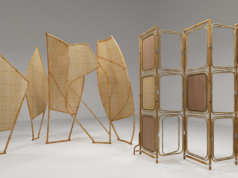 Modern bamboo screen partition