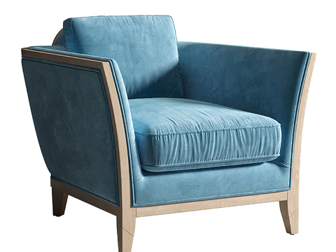 Giorgetti Blue Single Sofa Chair