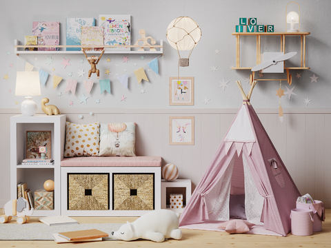 Nordic children's display cabinet tent