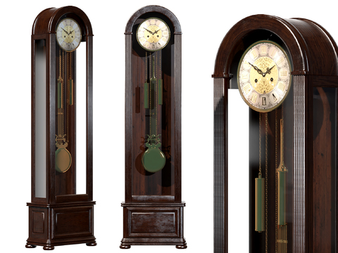 American Style Solid Wood Floor-to-Floor Clock