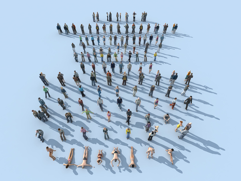 A bird's eye view of modern crowd figures