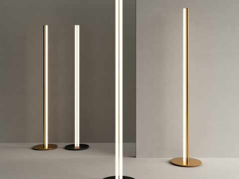 FLOS long pillar metal floor lamp