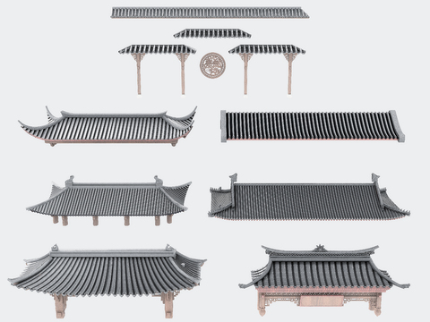 Chinese roof building components