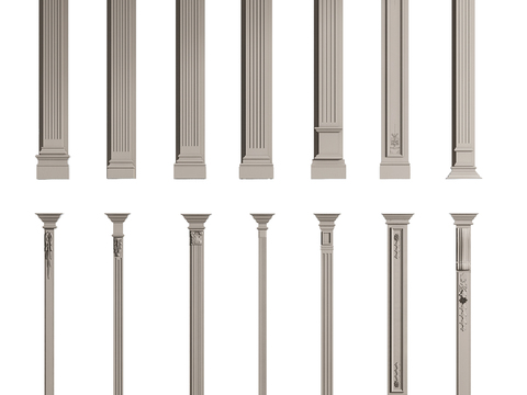 European-style simple Roman column combination