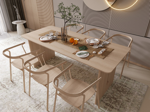 Nordic Dining Table and Chair Free