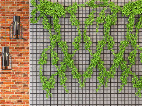 Industrial wind vine Wall