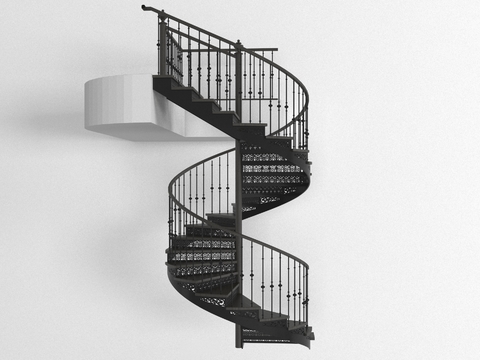 Modern wrought iron revolving staircase free