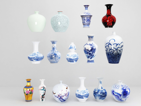 Chinese-style blue and white porcelain