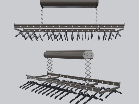 Electric retractable hanger drying rack