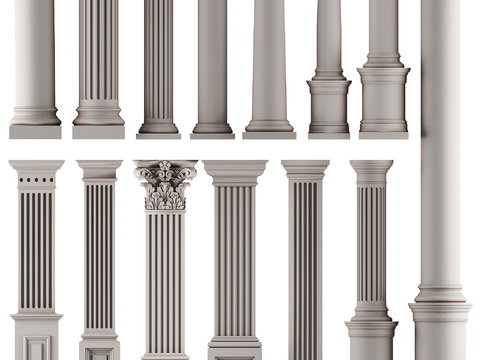 European Gypsum Roman Column