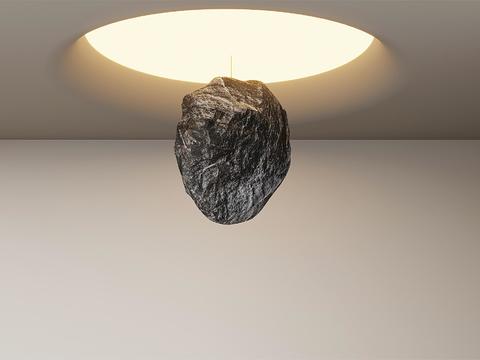 Light film ceiling suspended stone