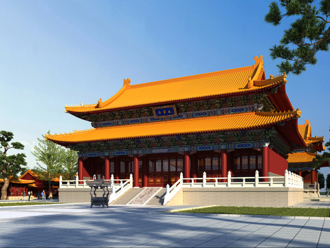 Chinese ancient building hall