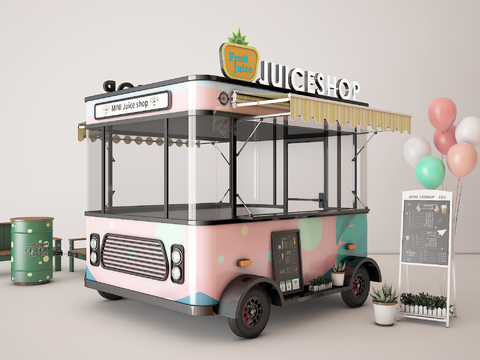 Modern mobile fast food truck