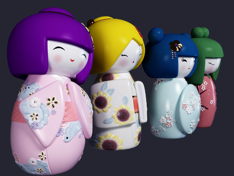 Japanese Kimono Girl Doll Ornaments