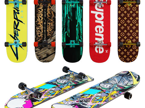 Modern Graffiti Skateboard