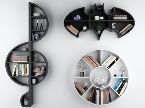 Modern creative bookshelf combination