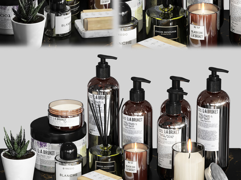 Modern shower gel toiletries