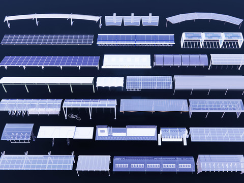 Bicycle shed electric carport canopy