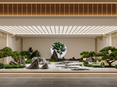 Japanese Tea House Corridor Entrance Atrium