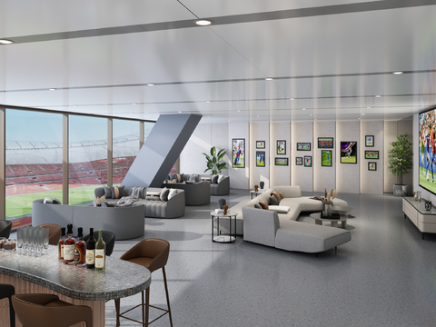 Free VIP rooms in modern football stadium