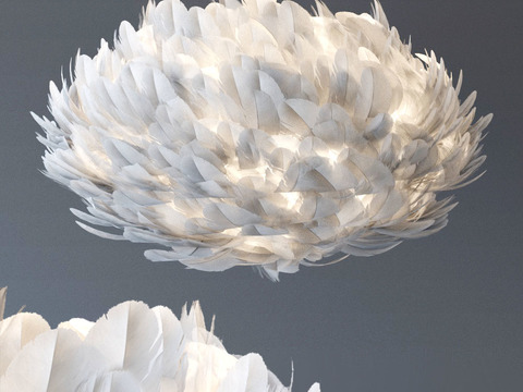 Modern feather decoration chandelier