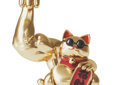 Modern lucky cat ornaments