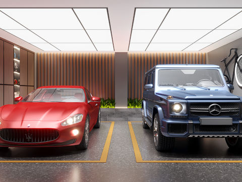 modern underground garage