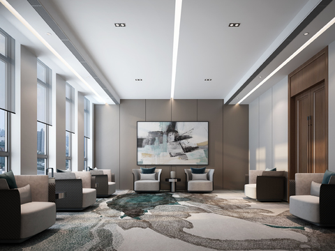 Modern Hotel Reception Room