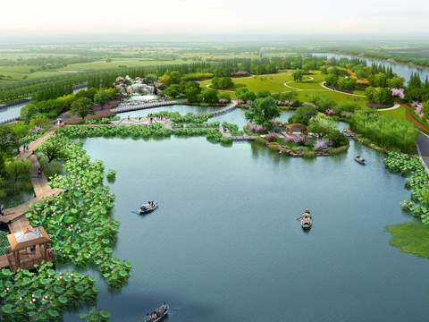 modern wetland landscape psd