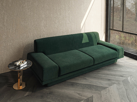 Minotti green double sofa free