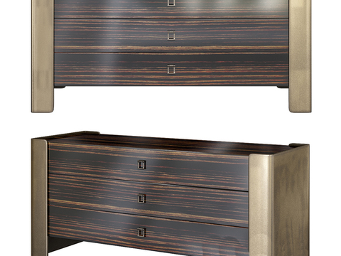 Neo-Chinese Style Affordable Luxury Style Stainless Steel Solid Wood Side Cabinet Free